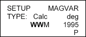 Figure K-5. Magnetic variation or GM angle setup.