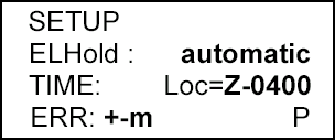 Figure K-6. Set elevation, time, hold, and error.
