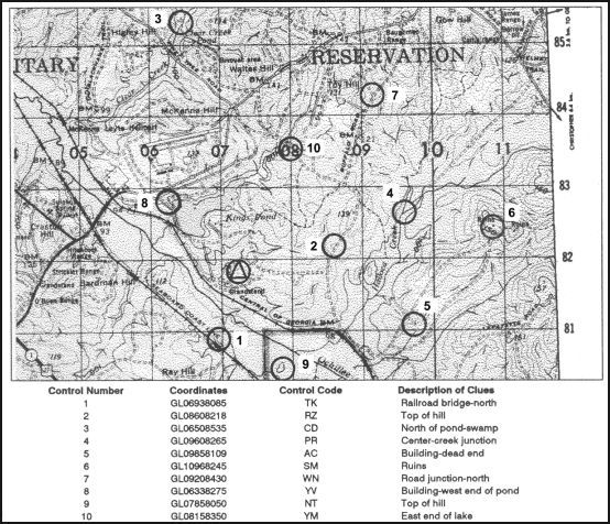 Figure F-3. A score orienteering map.